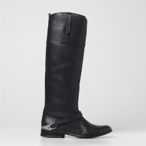 GOLDEN GOOSE Charlie Knee-High Leather Bootstrap Size EU 37 US 7 NWOB READ - Picture 3 of 11